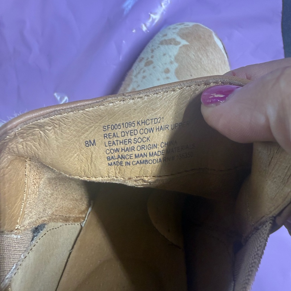 Cowhide Patterned Ankle Boots By Sofft - image 3